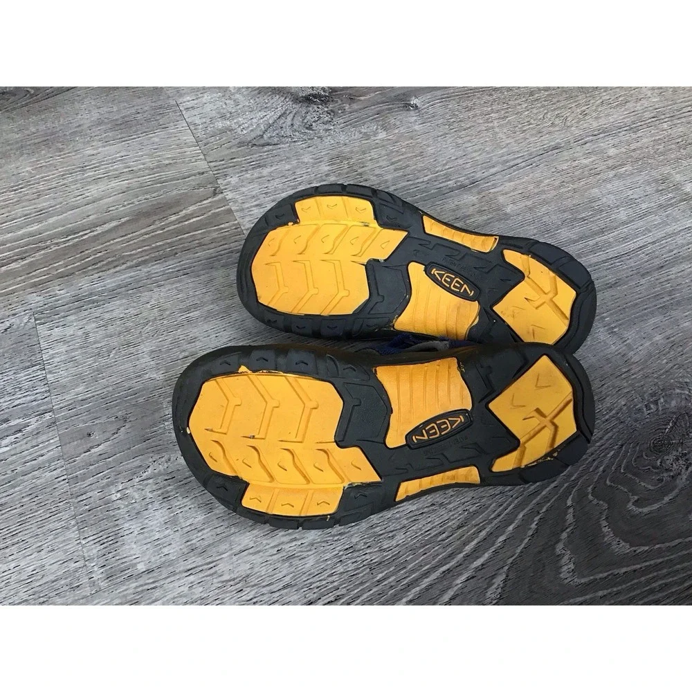 KEEN Newport H2 Youth Size 4 Waterproof Sandals Blue Yellow Hiking Shoes 1009962